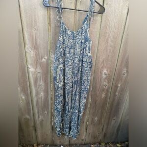 Illa Illa Boho Paisley Wide Leg Jumpsuit Flowy Festival Romper Large